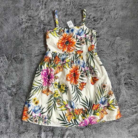 GAP Other - 🌺 NWT GAP Kids Floral Cotton Dress - White and Multicolor